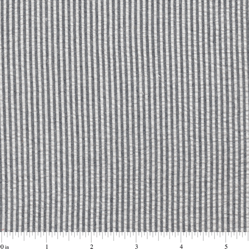 Black Stripe Seersucker Bolt