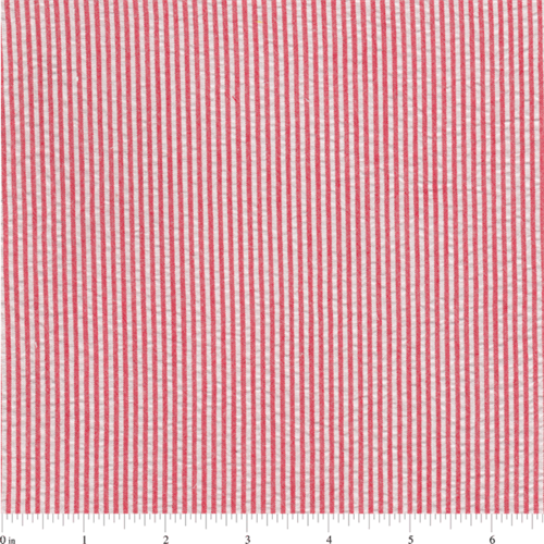 Red Stripe Seersucker Bolt