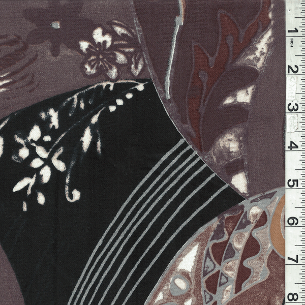 Black/Brown Floral Velvet 7952