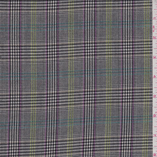 Black Plaid Suiting