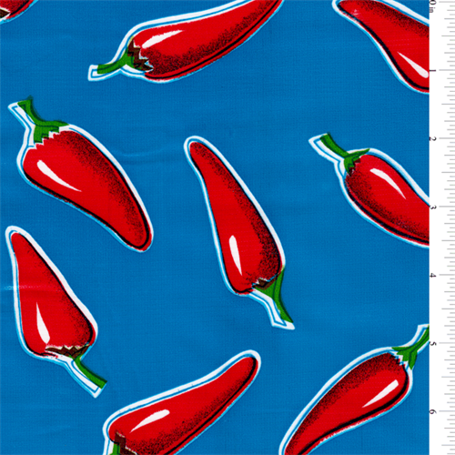 Royal Chili Pepper Oilcloth