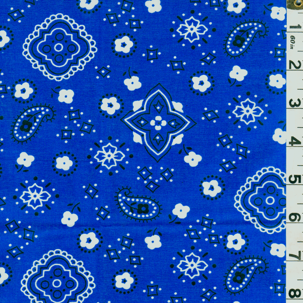 Royal Bandana Print - 15 YARD BOLT FP0608