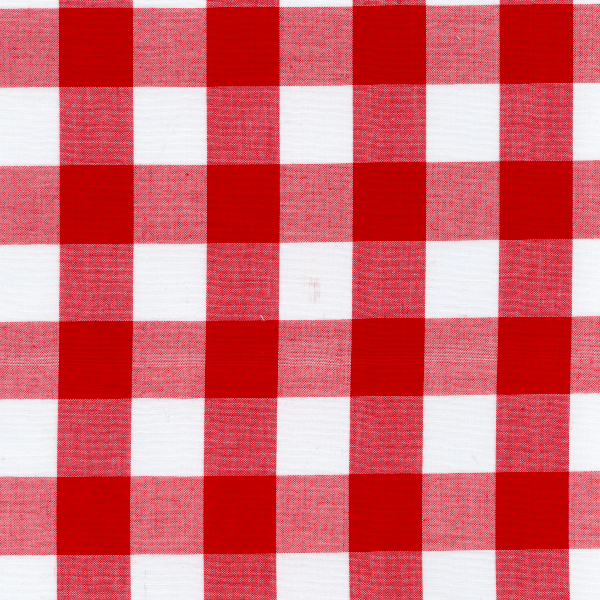 Red 1 Inch Gingham GC1004