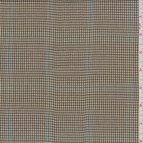 Tan/Brown Houndstooth Suiting