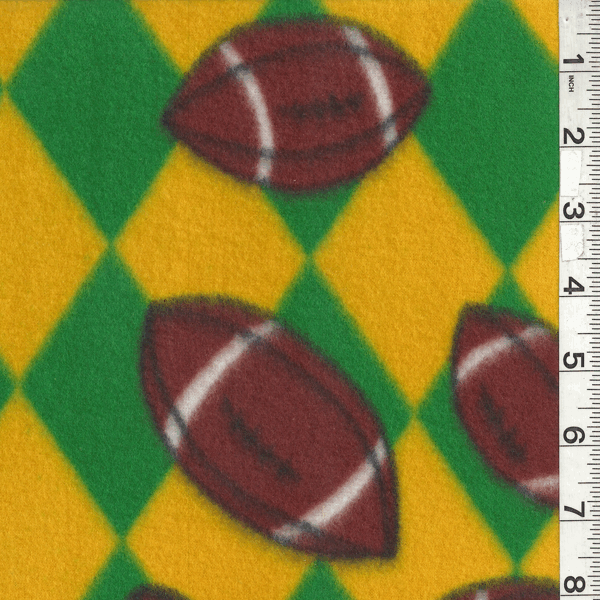 Green/Gold Football Fleece Bolt MFP301-02