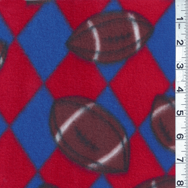 Royal/Red Football Fleece Bolt MFP301-21