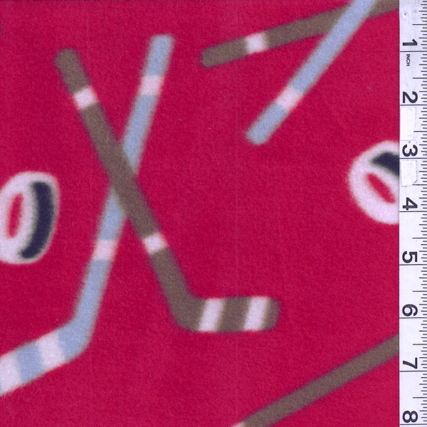 Red Hockey Fleece Bolt MFP304-20