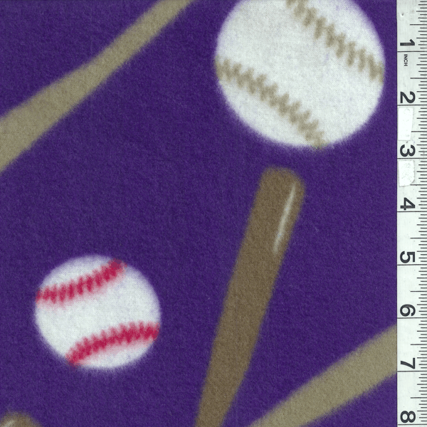 Purple Baseball Fleece Bolt MFP306-60