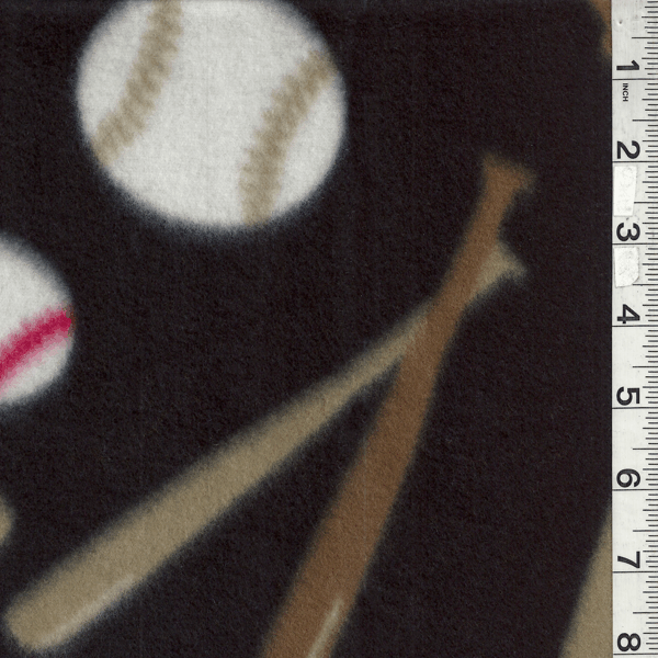 Black Baseball Fleece Bolt MFP306-90