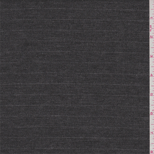 Smoke Black Stripe Suiting