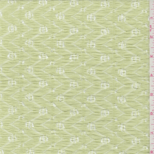 Celery Green Chevron Stretch Lace