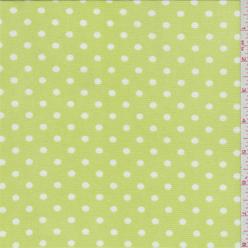 Lime Green Dot Stretch Mesh