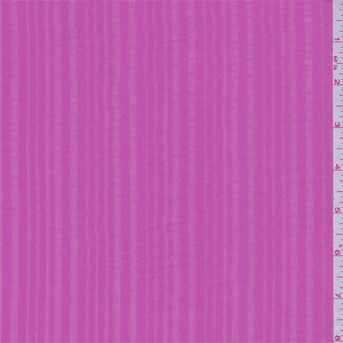 Fuschia Stripe Burnout Shirting