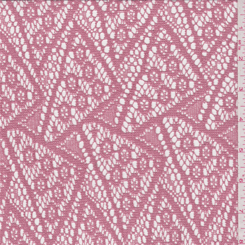 Salmon Pink Crochet Lace