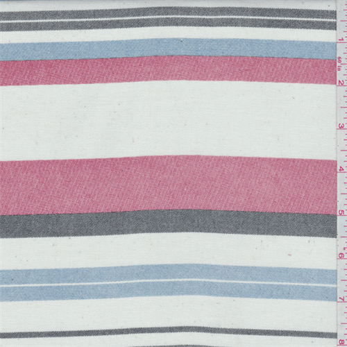 Ecru Stripe Twill