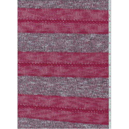 Raspberry Pink Stripe Sweater Knit