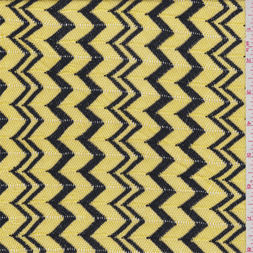 Yellow/Black Chevron Crochet Lace