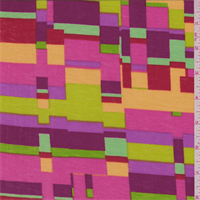 Pink/Yellow Pixel Jersey Knit