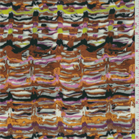 Brown/Purple Print  Jersey Knit