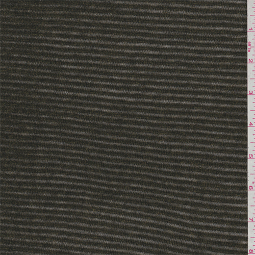 Olive Green Stripe Sweater Knit