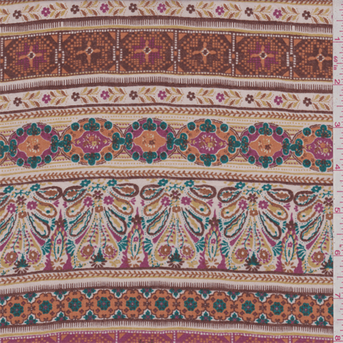 *3 YD PC--Ecru Stripe Lawn
