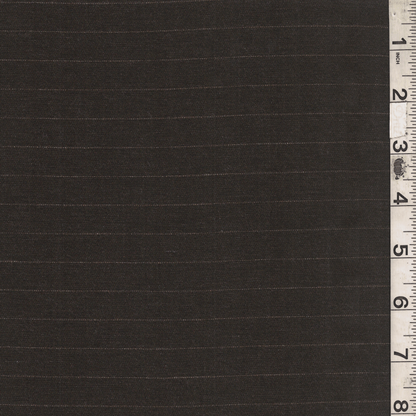Dark Brown Stripe Suiting 15983