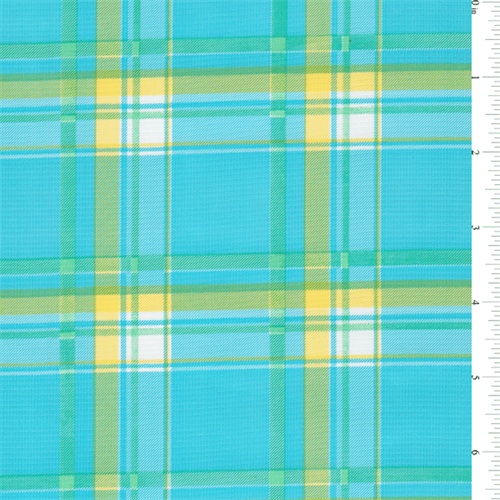 Turquoise Plaid Oilcloth Roll
