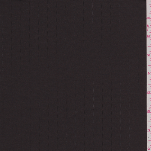 Chocolate Brown Stripe Stretch Sateen
