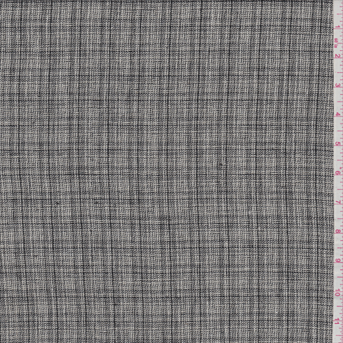 *2 1/2 YD PC--Black/White Linen Suiting