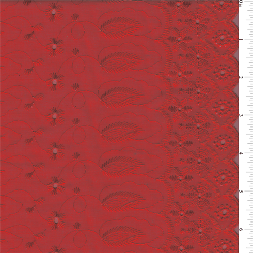 Red Scalloped Eyelet Bolt EE0204