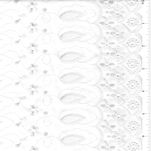 White Scalloped Eyelet Bolt EE0201