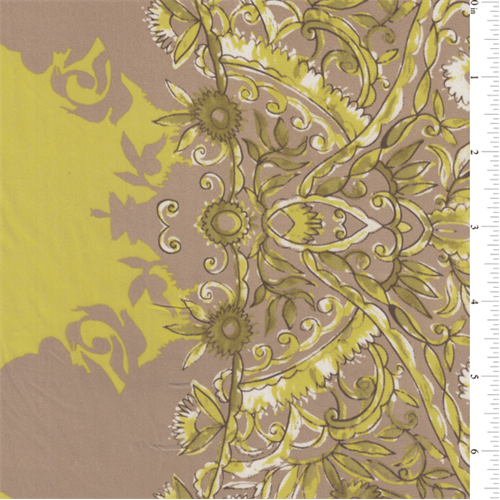 Citron Print Silk Crepe de Chine 40339X