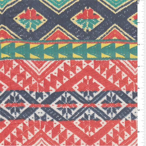 Orange/Blue Multi Print Silk Chiffon 40349X