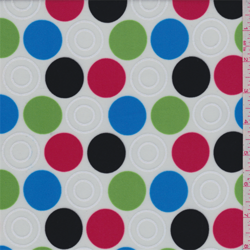 *2 YD PC--White Multi Dot Swimwear