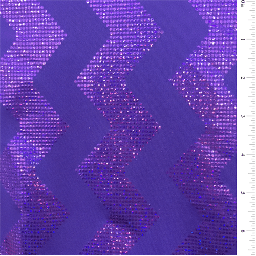 Purple Zig Zag Hologram Activewear 40670X