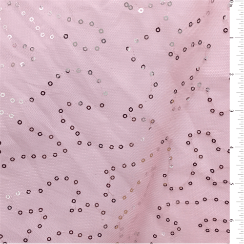 Pink/Silver Sequin Mesh 40662X