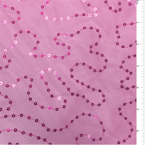 Fuschia Sequin Mesh 40666X