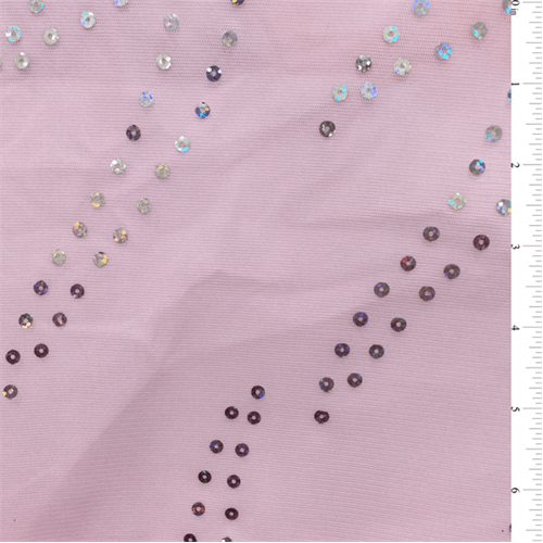 Pink/Silver Sequin Mesh 40690X
