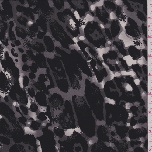 Pewter Grey Cheetah Georgette