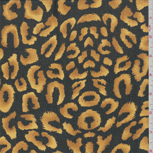 Black Gold Cheetah Print Chiffon 40623x Discount Fabrics