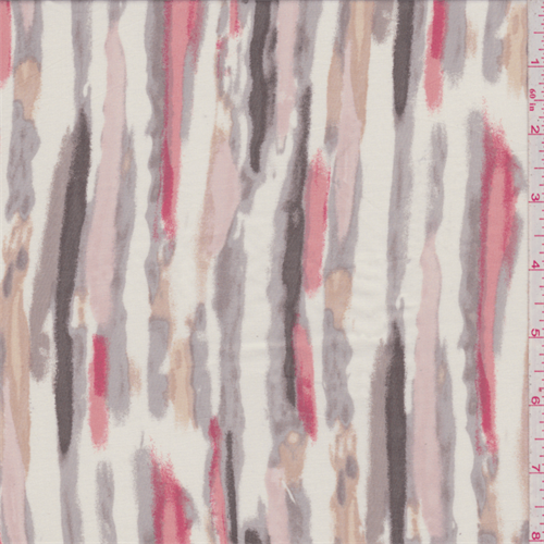 Ivory/Taupe Stripe Challis