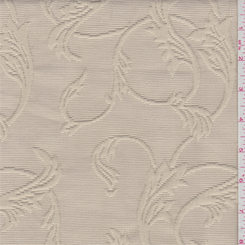 Golden Beige Scroll Matelasse