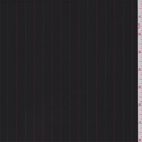 Black/Deep Pink Stripe Suiting