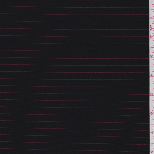 Black/Dark Pink Stripe Suiting