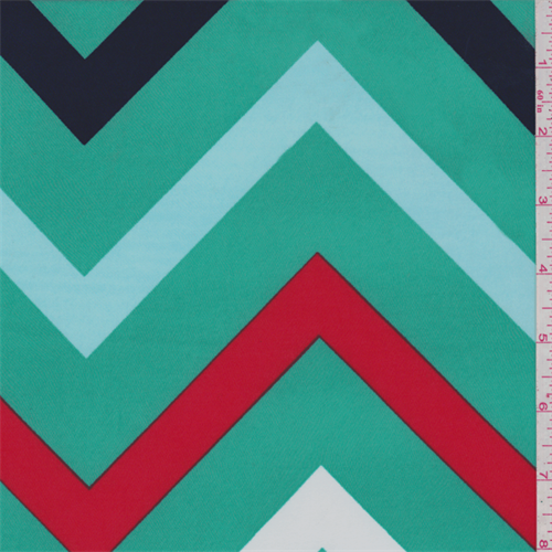 ITY Aqua Green Chevron Jersey Knit