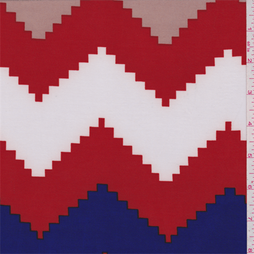 ITY Fire Orange Chevron Jersey Knit