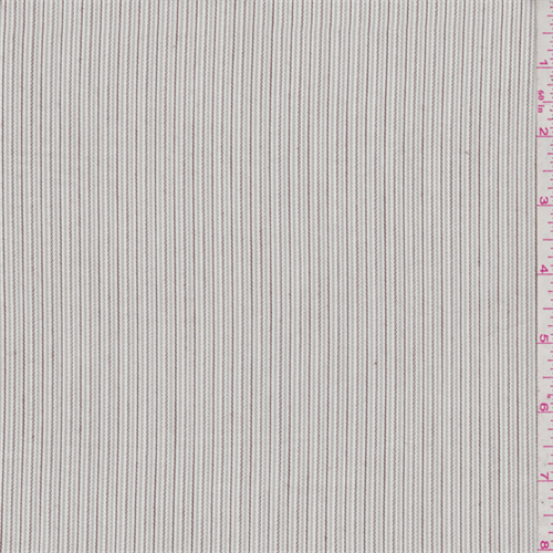 White/Brown Stripe Shirting