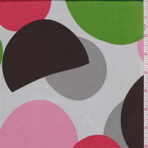 *3 5/8 YD PC--White Multi Dot Charmeuse