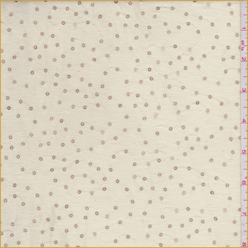 Cream Sequin Jersey Knit