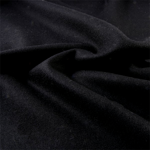 Black Wool Single Crepe